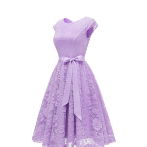Women's lace dress purple